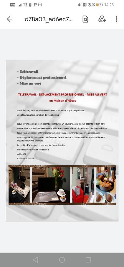 Maison D'Hote Les Notes Endormies Suite Le Refuge Walcourt Екстер'єр фото